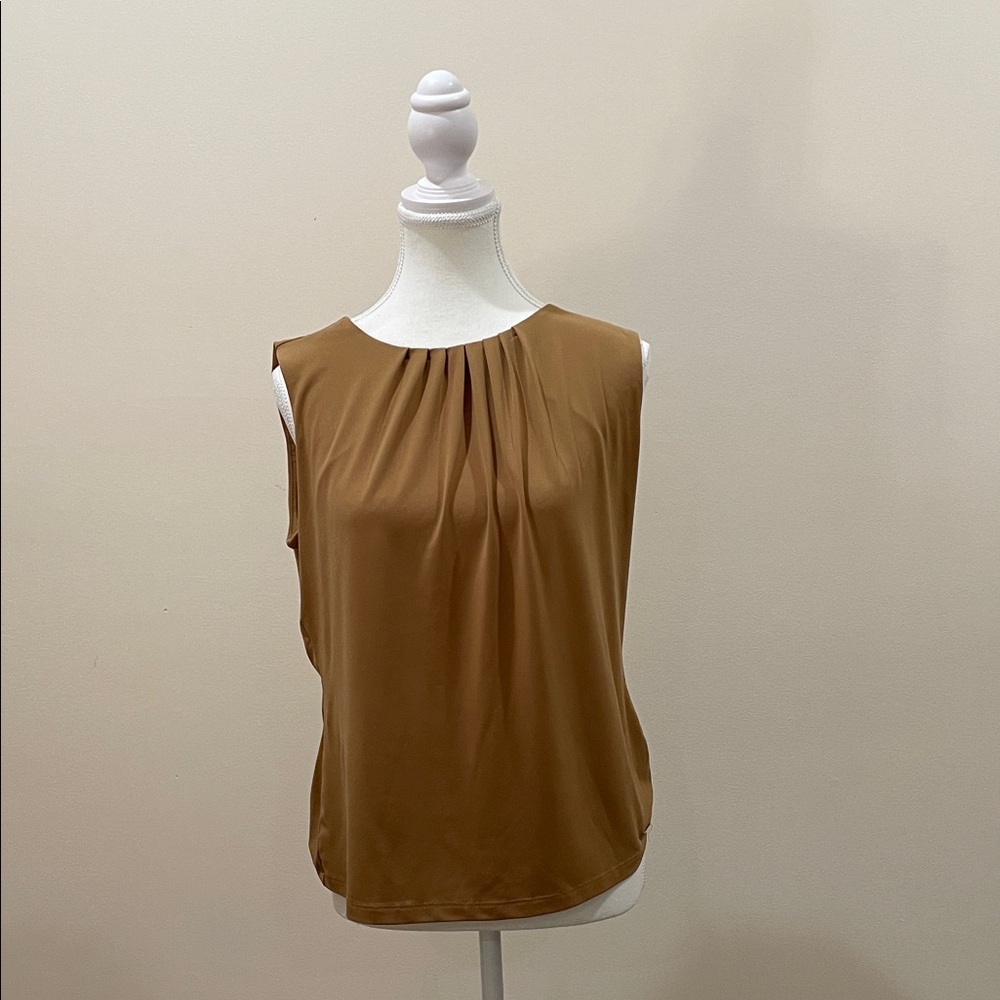 Calvin Klein Brown Sleeveless Blouse